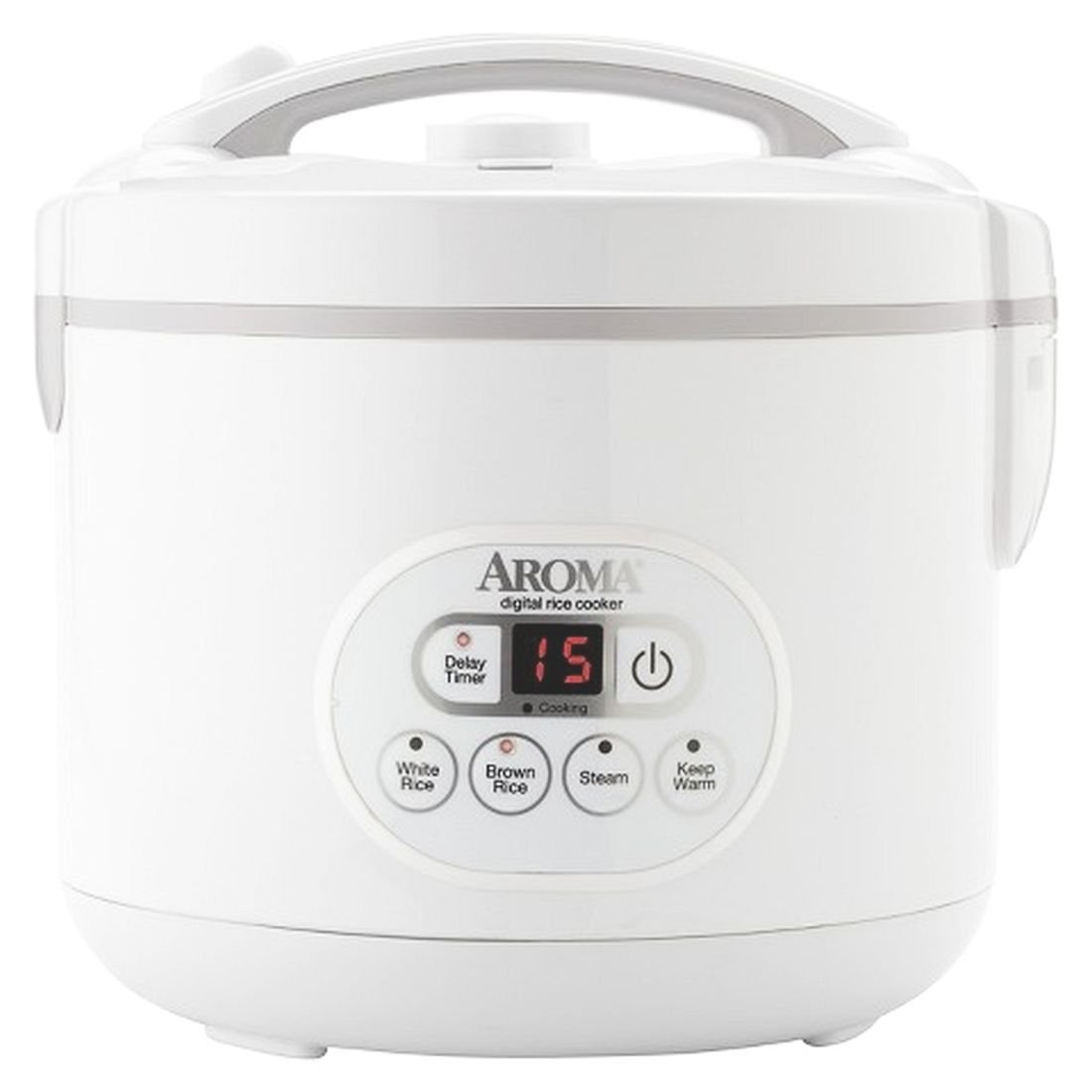 NEW Aroma 12 Cup Digital Rice Cooker & Food Steamer White eBay