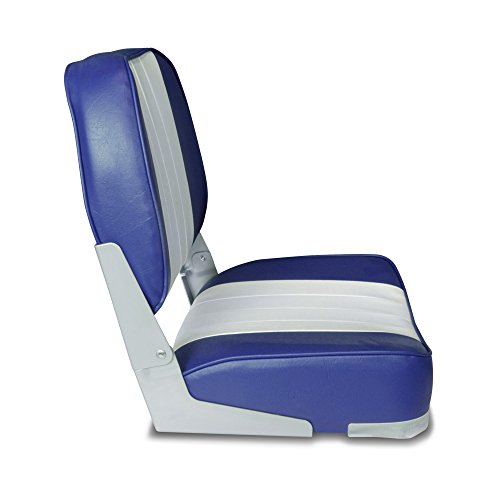 NEW Leader Accessories Deluxe Folding Marine Boat Seat (White/Blue) eBay