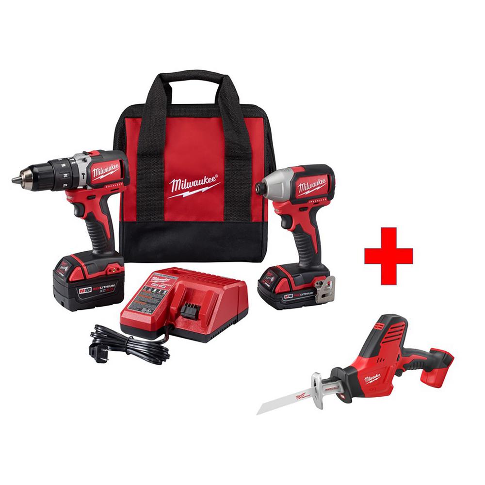 Milwaukee M18 18Volt Brushless Hammer Drill/Impact Combo Kit eBay