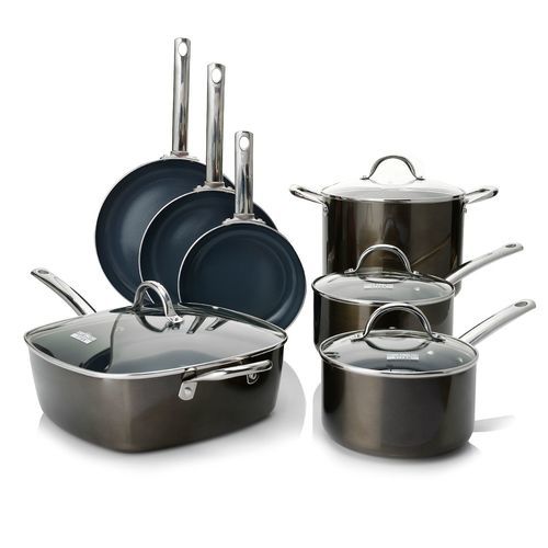 NEW Todd English Sparkle Ceramic Nonstick 11Piece Cookware Set