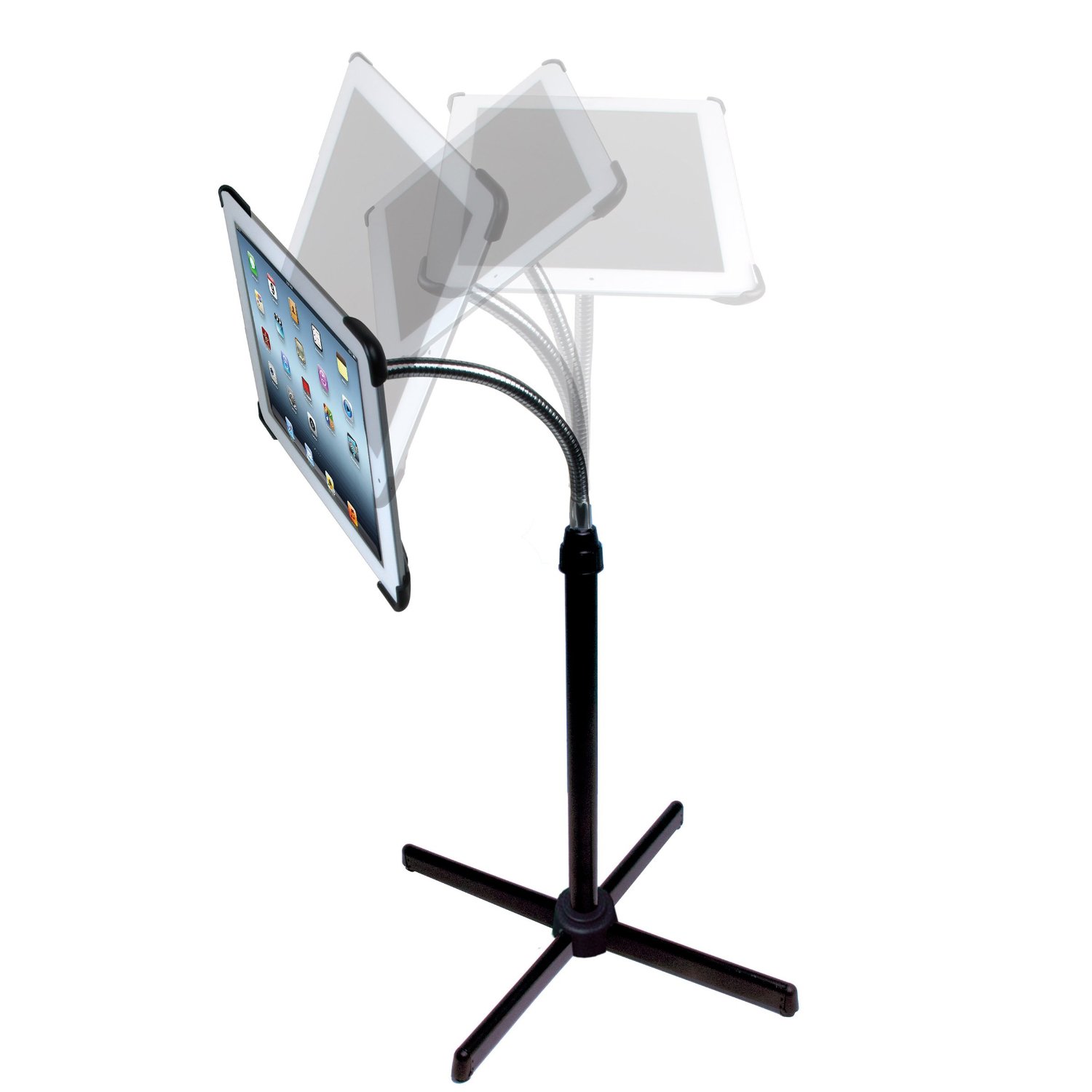 CTA Digital HeightAdjustable Gooseneck Floor Stand for iPad 2nd4th
