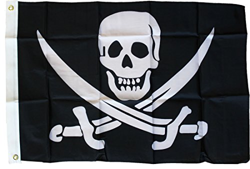 new flagline jack rackham nylon pirate flag - 3 x 5