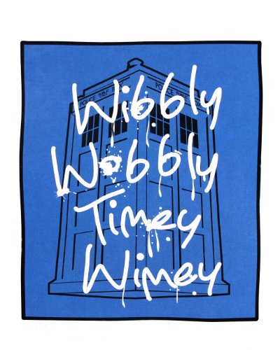 new doctor who wibbly wobbly timey wimey micro raschel blanket