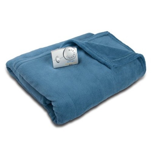 NEW Biddeford Blankets Microplush Electric Blanket - Blue - Size:Queen