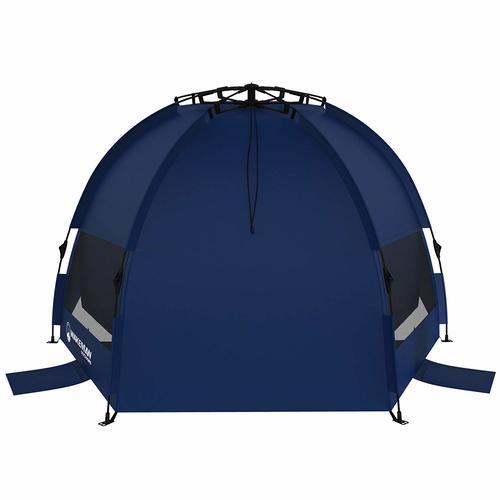 NEW Wakeman Water & Wind Resistant Pop Up Beach Tent Sun Shelter Blue