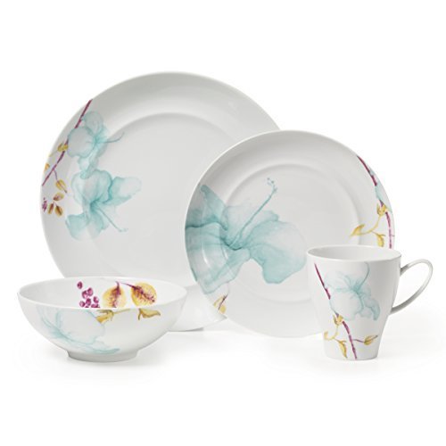 Mikasa Aliza 4Piece Place Setting Dinnerware Set Teal 885991072300
