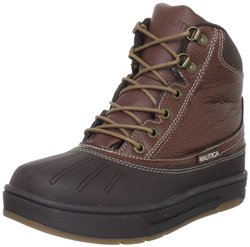Nautica Boy's New Bedford Leather Winter Boots - Brown